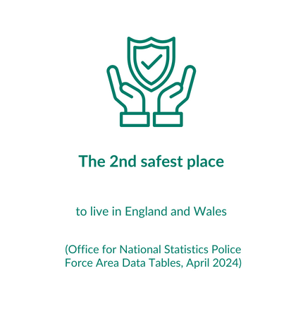 2nd safest place in England and Wales