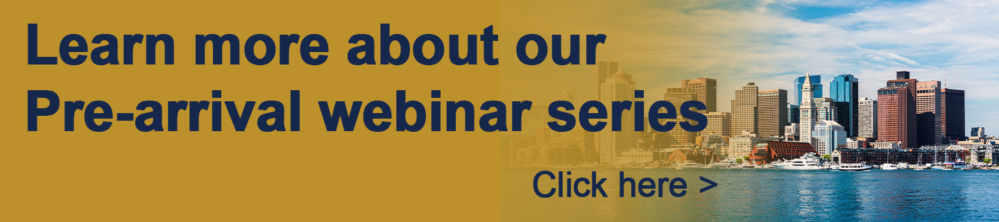Pre-arrival webinar series